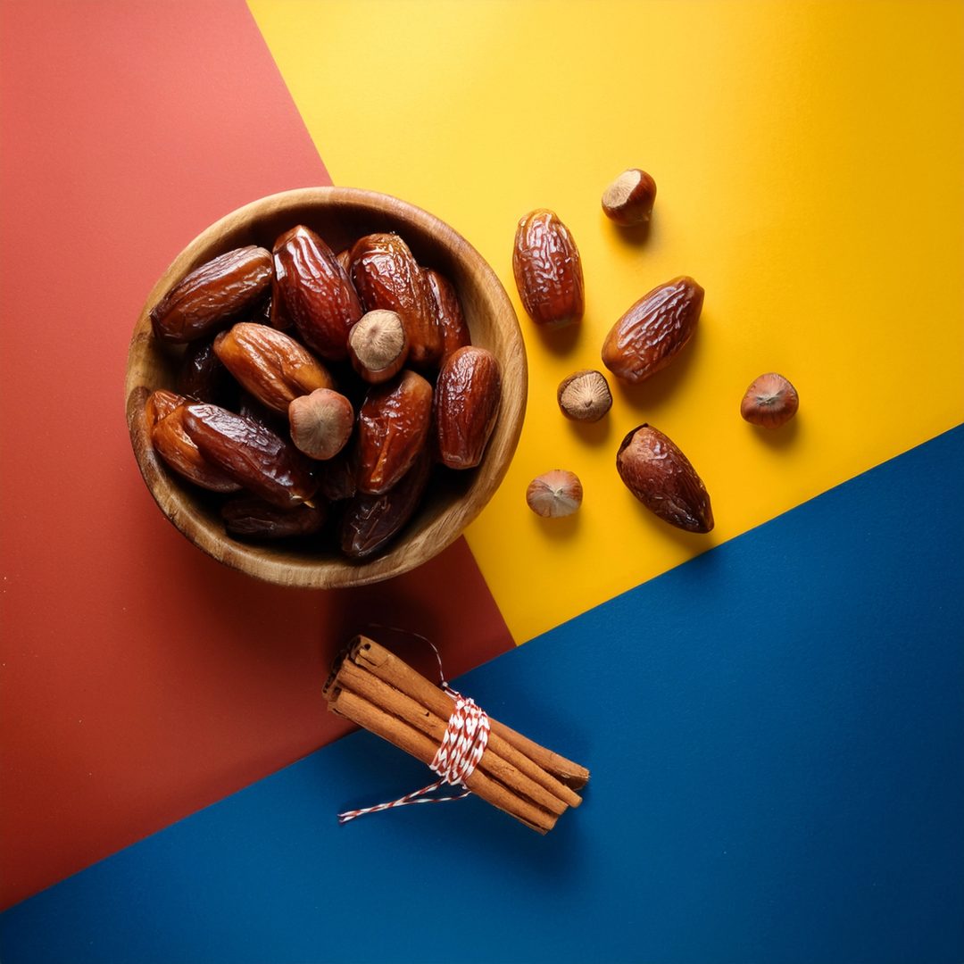 hazelnuts, cinnamon, and dates