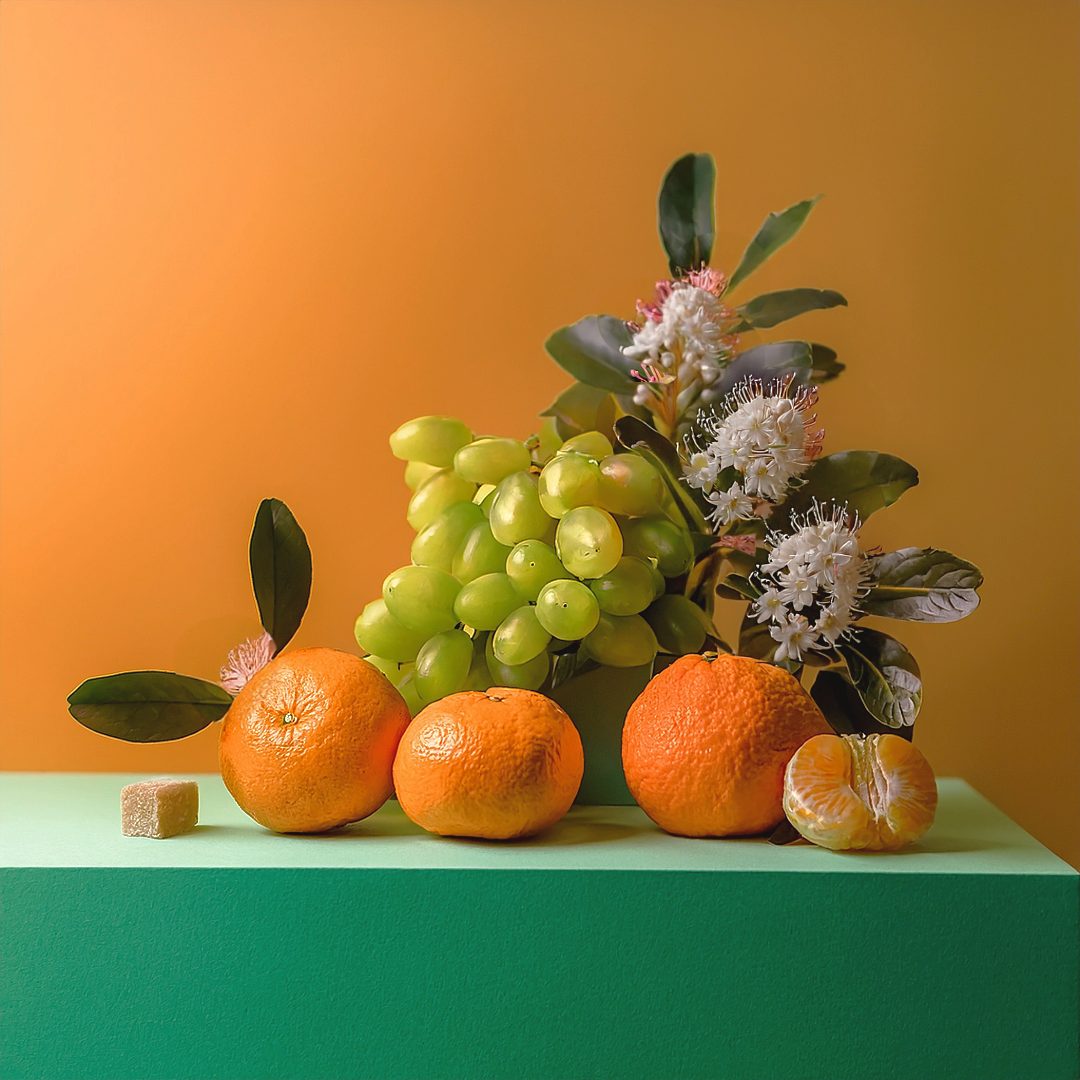 grapes, tangerines, butterscotch, and mountain laurel